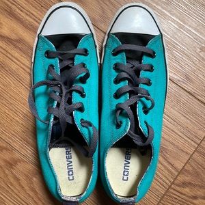 Black and blue converse